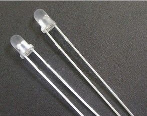 供应指示灯F3mm 5mm乳白色圆头有边沿LED灯珠 雾状LED