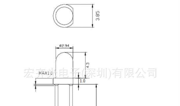 供应直插 LED DIP 发光二极管 直插3MM绿发绿, F3绿灯, F3绿色
