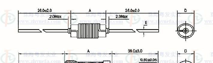 供应卧式棒形电感器 滤波电感器 外径4MM，长度15MM 外套UL热缩管