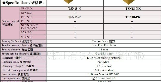 新款为RN05-N,接近开关SN05-N传感器此为旧款,不再生产