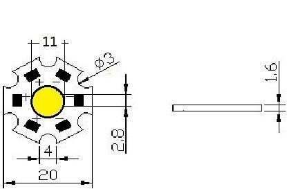 LED 9W COB面光源 COB集成光源 发光面11mm