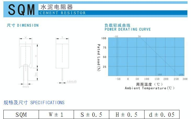 SQM立式水泥电阻/陶瓷电阻