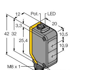 Q20PDLQ7 漫反射模式传感器，光电传感器价格，图尔克