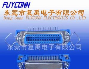 RJ21  DDK  57(CN)-90度36母锁合L片三角片勾耳系列打印机连接器
