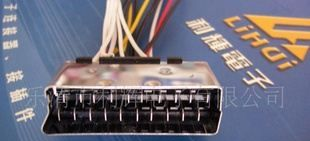 SCART-21P插座 扫把头 机顶盒配件
