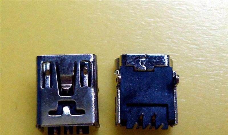 厂家直销USB/插座MINI 5P母座90度