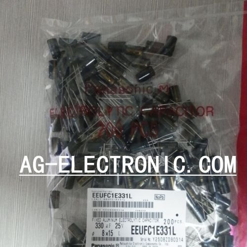 供应直插铝电解电容 EEUFC1E331L  330uf 25v 原装现货供应