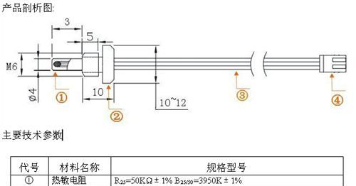 供应温度传感器/加热壶传感器/咖啡壶传感器