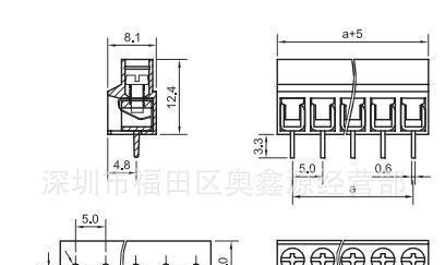 YA321-5.00/5.08/3.81螺钉式PCB接线端子台 直插 端子排 连接器