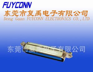 57(CN)-180度50公后铆通孔螺母直脚插板连接器(centronic/RJ21)