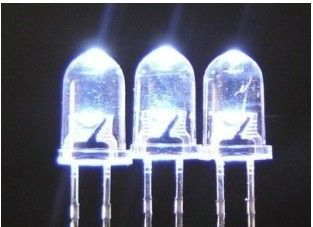 供应低光衰F5MM圆头高亮度（6-7LM）白光暖光LED灯珠灯具专用