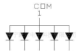 供应摩托车仪表LED档位显示器/一字型五格左右耳