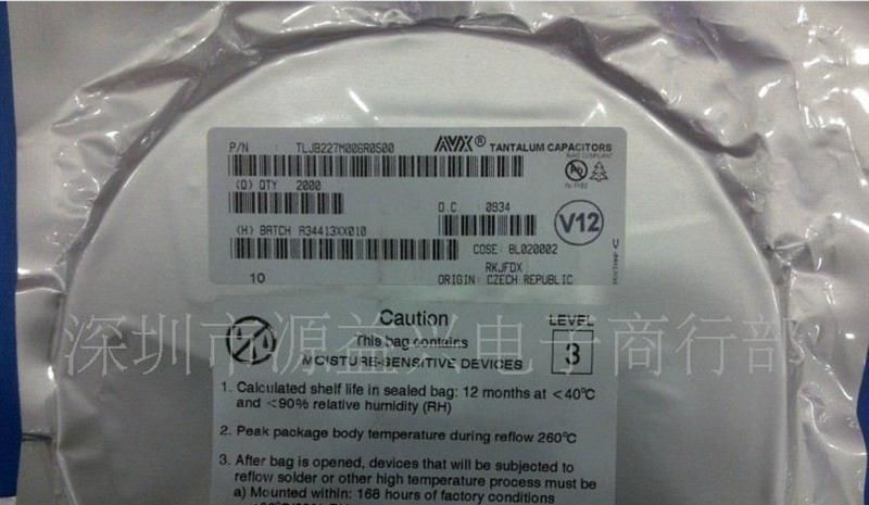 特价供应AVX  贴片钽电容  TLJB227M006R0500