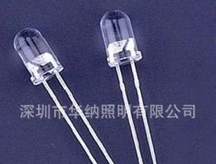 LED发光二极管F5草帽高亮白灯 LEDF5圆头无边白管6-7LM 发光二极