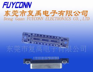 TYCO 57（CN)系列-180度36母平面型新型四角附耳插板连接器