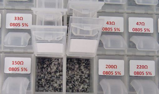光颉Viking 1% 0805 128阻值x500片 贴片电阻样品盒　贴片电阻包