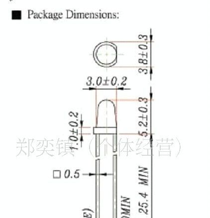 供应3MM暖白色LED发光二极管
