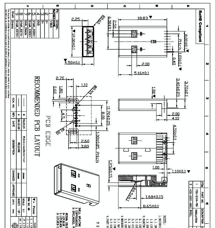 供应USB3.0 AM DIP沉板式连接器插座