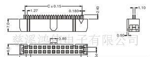 厂家直供2.54×2.54 FC 型扁平电缆连器