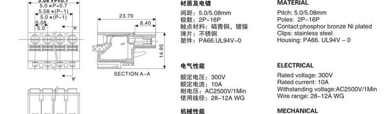 免螺丝接线端子