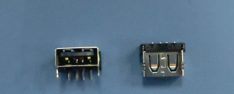 供应USB连接器AF 90度10.0 平口/无卷边 全铜