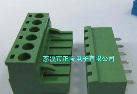 5位针座连接器绿色封口连接器