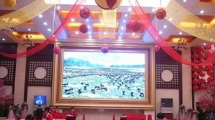 酒店大厅舞台室内全彩LED显示屏