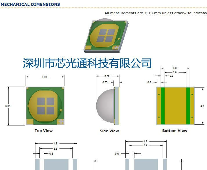 一手货源 CREE科瑞 XML -T6白光灯珠 大功率白光灯珠 LED灯珠
