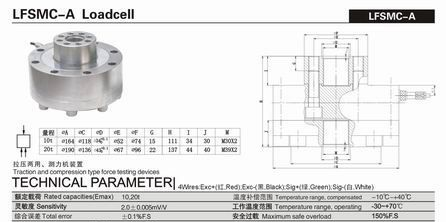轮辐式LFSMC-A钢制传感器->测力机系列柯力生产