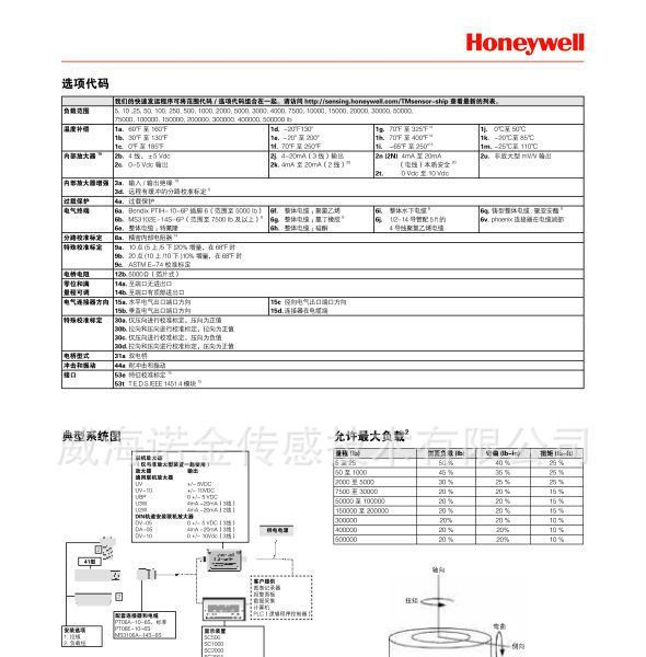 HONEYWELL  41型 扁平称重传感器