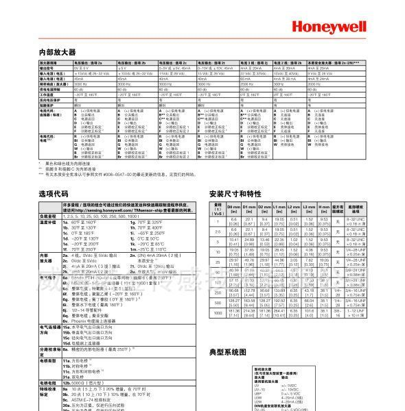 HONEYWELL  MPB系列  大量程称重传感器