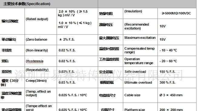 易赛特天平称重传感器EX10，天平传感器EX102