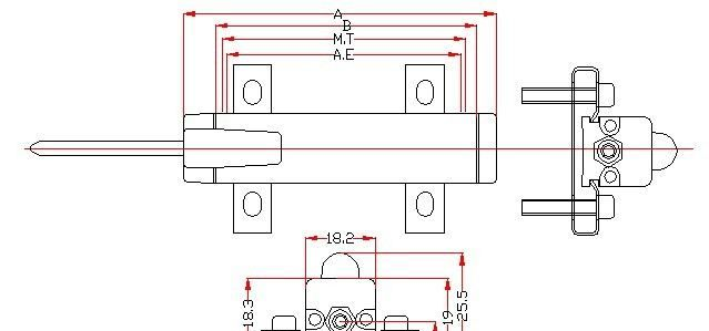 KTR-100mm 高精密位移传感器 高精度电子尺 直线位移传感器