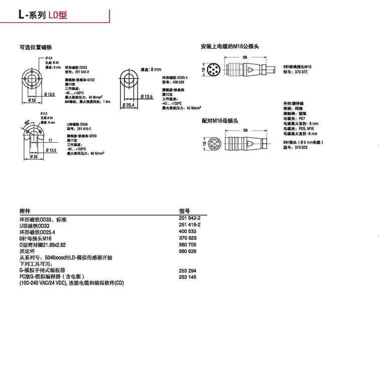 MTS,MTS位移传感器,LD系列分体式,非接触传感器,磁致伸缩传感器