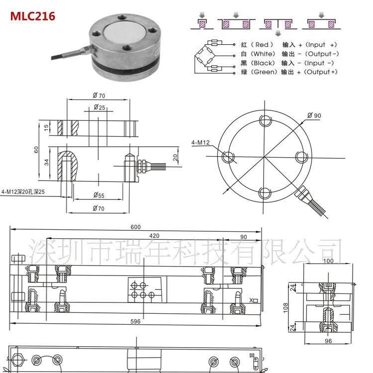 供应轮辐式称重测力传感器MLC216