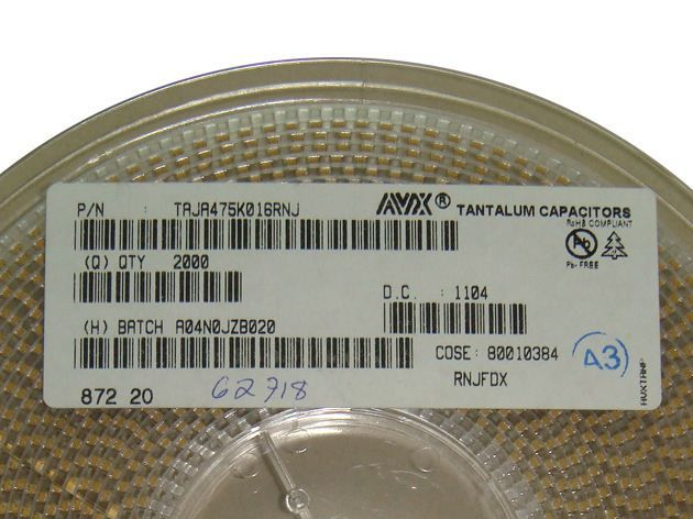 供应AVX  KEMET钽电容 A 型 4.7uf  16V