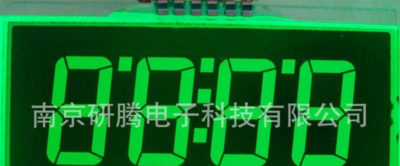 供应定制TN段式4位8字黑白绿色液晶显示屏LCD