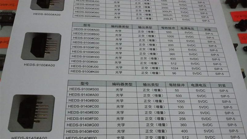 供应原装工业编码器　HEDS-9100#G00