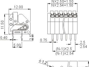 供应 DG250-2.5  免螺丝 接线端子