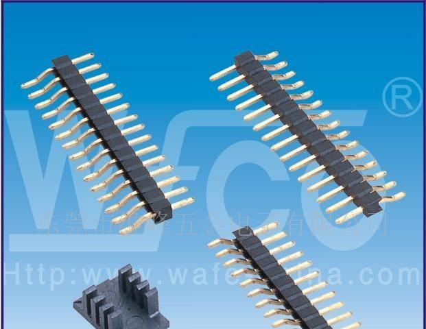 供应2.0mm 单排针, 90度, SMT