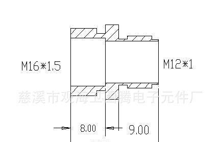 M12连接器 法兰座接插件 针式孔式座  4芯 5芯