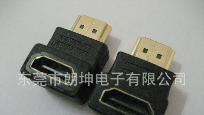 90度转接头/HDMI公对母/黑色镀金HDMI转接头