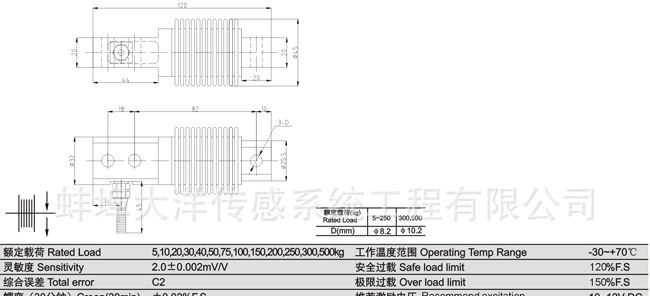 大洋称重传感器 DYBW-106波纹管式传感器   五年免费质保
