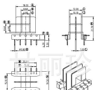 磁芯骨架EE25     CORE  1098