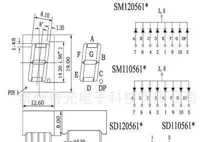单位0.56寸LED数码管 数字显示器 数字模块