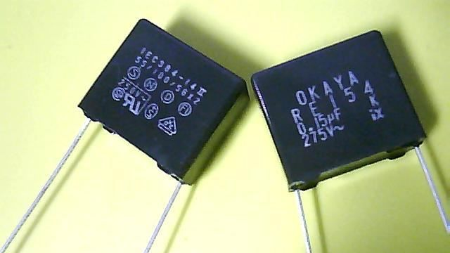全新原装安规电容OKAYA RE154 0.15uf 脚距15mm