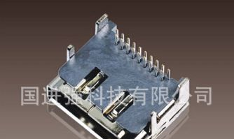 高品质HDMI连接器 HDMI母座90度插板式 HDMI串口头
