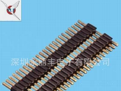 1.0mm间距 单排排针 ,双塑, 180度DIP