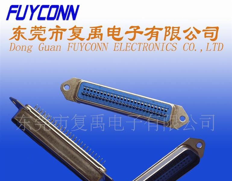 TYCO 57(CN)系列-180度14 24 36 50 64公平孔型5.4MM插板式连接器