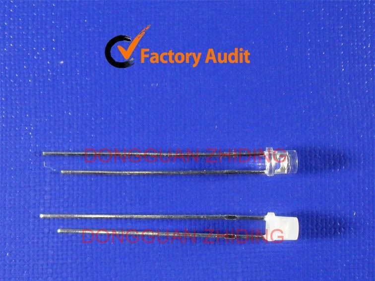 供应3mm插件平头led黄灯 f3红的 绿灯 蓝灯 白灯